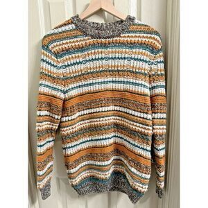 Zara Women's Medium Sweater Multi-Color Oversized Chunky Knit‎ Pullover